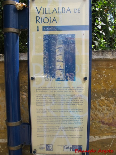 Rollo de justicia de Villalba de Rioja